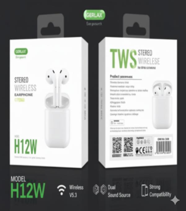 Audifono Manos Libres H12W Gerlax - Blanco