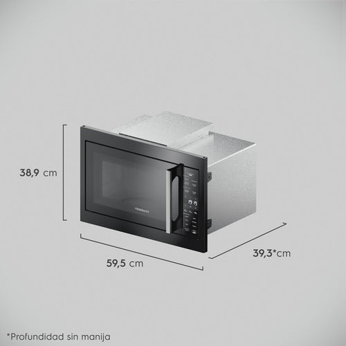 Frigidaire horno microondas empotrable 24" asador FMTP24G3SXB