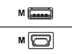 Zebra - Cable USB - USB (M) a mini USB tipo B (M) para Zebra RW 420