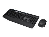 Logitech Wireless Combo MK345 - Juego de teclado y ratón - inalámbrico 2.4 GHz - QWERTY - español - negro, azul