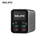 Adaptador Cargador Inteligente Q4 Relife - 6 USB Gris