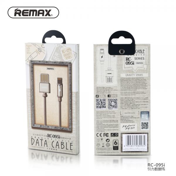CABLE USB LIGHTNING RC-095I GRAVITY SERIES REMAX - DORADO