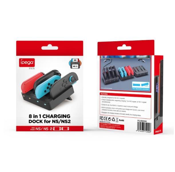 Estacion de Carga para Joy con Nintendo Switch 2 PG-SW2081 Ipega - Negro