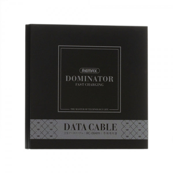 CABLE USB MICRO B RC-064M DOMINATOR REMAX - NEGRO