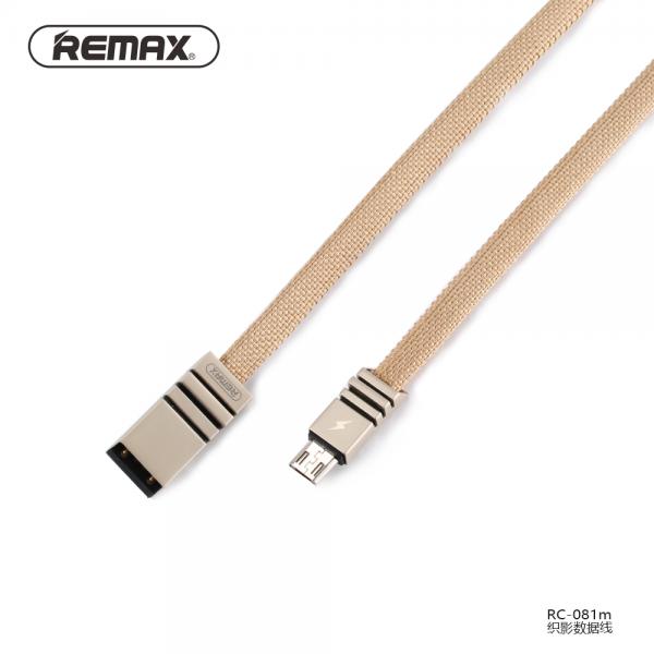 CABLE USB MICRO B RC-081M WEAVE SERIE REMAX - AMARILLO