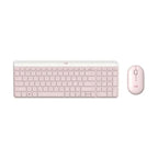 Teclado y Mouse Logitech MK470 Slim Combo Membrana Inalámbrico 2.4 Ghz Inglés 920-011313 - Rosado