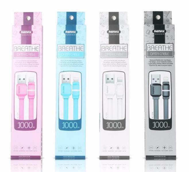 Cable USB Lightning RC-029I Breathe Remax - Azul