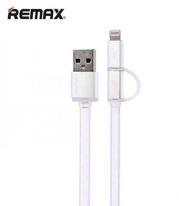 Cable USB Lightning Micro B RC-020T Aurora Remax - Blanco
