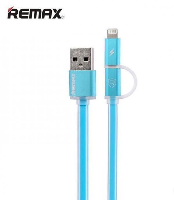 Cable USB Lightning Micro B RC-020T Aurora Remax - Azul