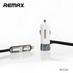 Cargador Carro USB Lightning Micro B RCC102 Remax - Plateado
