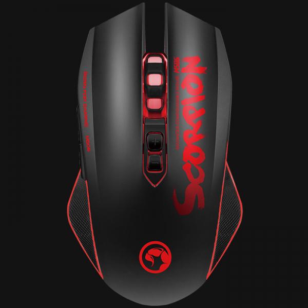 Mouse Linea Scorpion M506 Marvo - Negro / Rojo