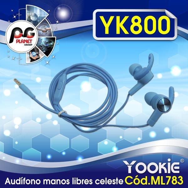 Audifono Manos Libres YK800 Yookie - Azul Imagen principal del producto