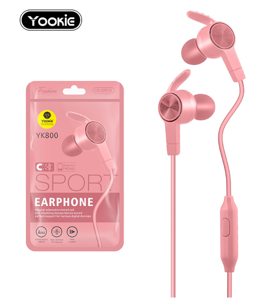 Audifono Manos Libres YK800 Yookie - Blanco Dorado