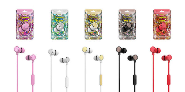 Audifono Manos Libres YK810 Yookie - Blanco/dorado