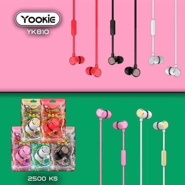 Audifono Manos Libres YK810 Yookie - Blanco/dorado