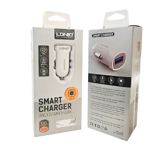 Cargador Carro C17 Ldnio - Lighthing Blanco