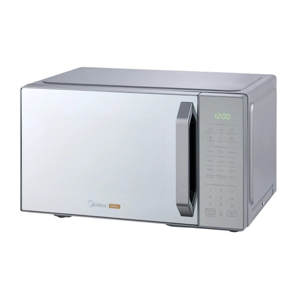 Midea microondas 1.1p³ puerta espejo grill gris MMDXG11S2 mg
