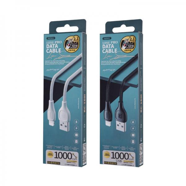 Cable USB Lightning RC-160I Serie Lesu PRO Remax - Blanco