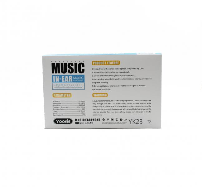 Audifono Manos Libres Surtido Colores Yookie - YK26