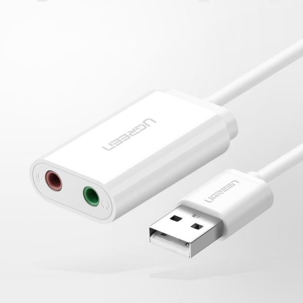 Cable USB Tipo a Macho a 3.5mm US205 Ugreen - 30143 Blanco