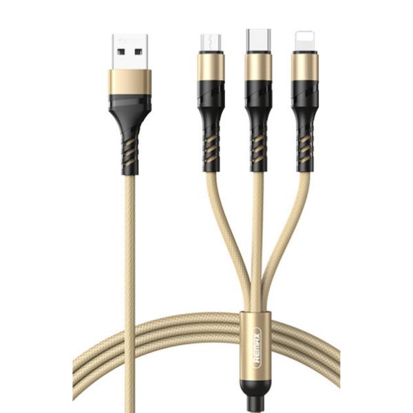 Cable RC-186TH 3EN1 Serie Speed Remax - Dorado