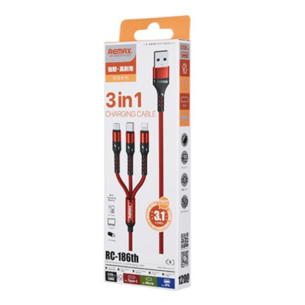 Remax cable 3 en 1 RC-186TH
