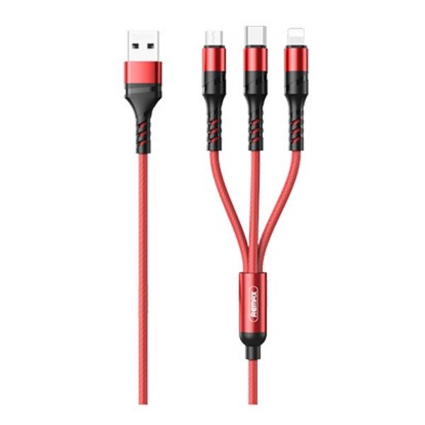 Cable RC-186TH 3EN1 Serie Speed Remax - Rojo