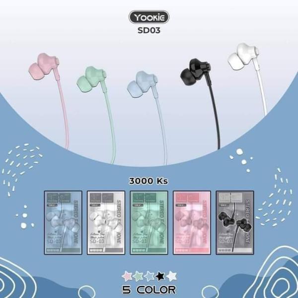 Audifonos Manos Libres Yookie - SD-03 Celeste