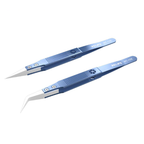 Relife pinza punta ceramica curva azul RT-11E