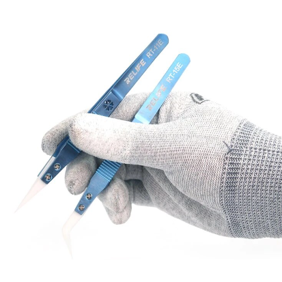 Pinza con Punta de Ceramica Relife - RT-15E Curva Azul
