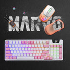 Teclado Linea PRO Gaming KG972W Marvo - Blanco Rosado
