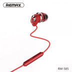 AUDIFONOS MANOS LIBRES RM-585 REMAX - ROJO