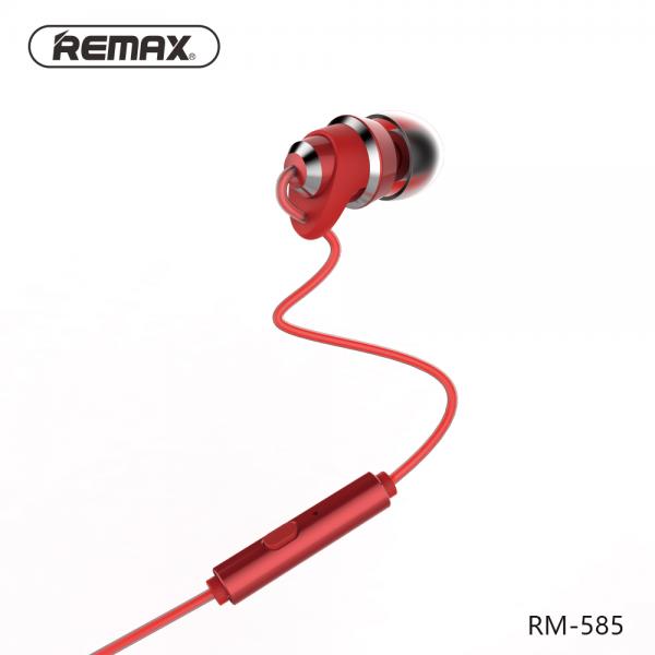 AUDIFONOS MANOS LIBRES RM-585 REMAX - ROJO