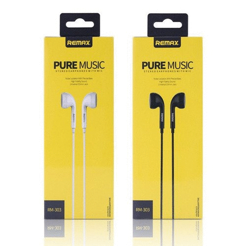 AUDIFONOS MANOS LIBRES RM-303 REMAX - NEGRO Imagen principal del producto