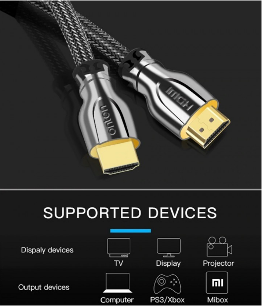 Cable HDMI Tipo a Macho a Macho OTN-8307 Onten - 5M Negro
