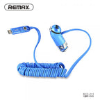 CARGADOR CARRO USB LIGHTNING MICRO B RCC211 LEMEN REMAX - AMARILLO