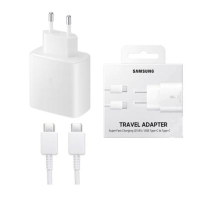 CARGADOR COMPLETO TIPO C A TIPO C 25W SAMSUNG 1.1 "M" BLANCO