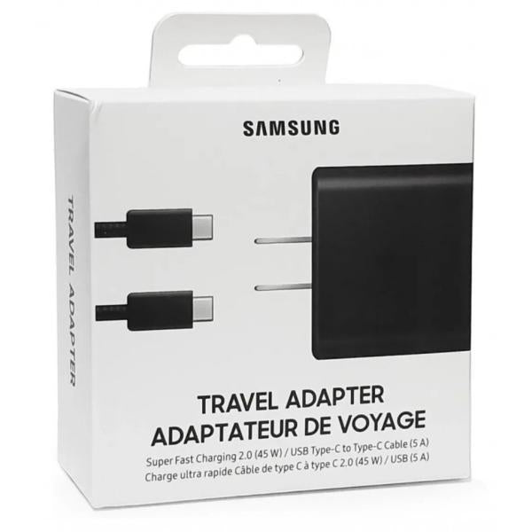 CARGADOR COMPLETO TIPO C A TIPO C 45W SAMSUNG R.E "M" NEGRO