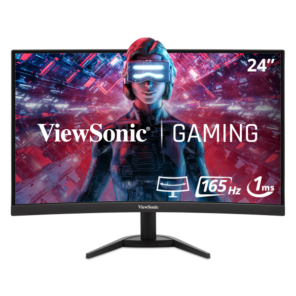 MONITOR 24" VIEWSONIC VX2468-PC-MHD FULL HD CURVED 1920X1080 165HZ 2MS HDMI DISPLAY PORT ) FreeSync