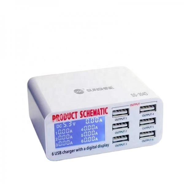 ADAPTADOR CARGADOR SS-304D SUNSHINE - 6 USB
