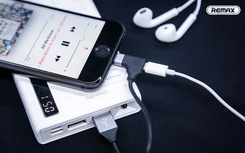CABLE USB LIGHTNING RL-LA01 2 USB 1M REMAX - NEGRO