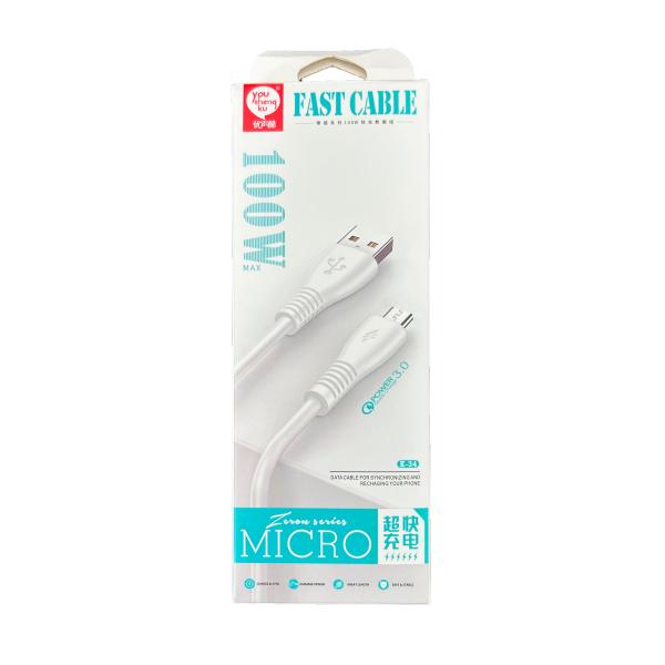 Cable USB Micro B K-34 Youshengku - Blanco
