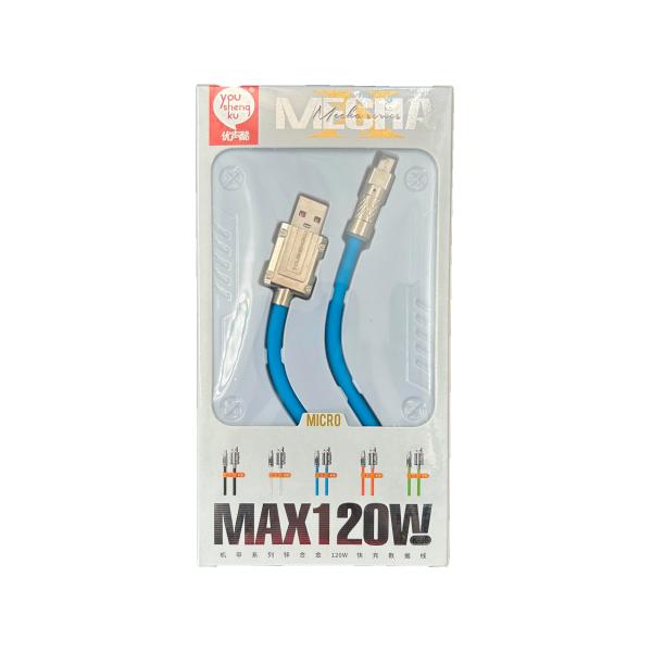 Cable USB Micro B K-36 Youshengku - Azul