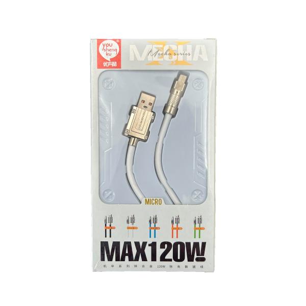Cable USB Micro B K-36 Youshengku - Blanco