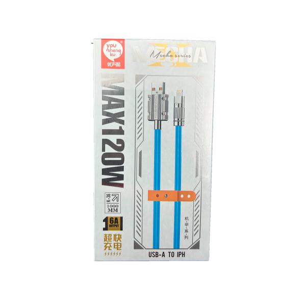 Cable USB Lightning K-36 Youshengku - Negro