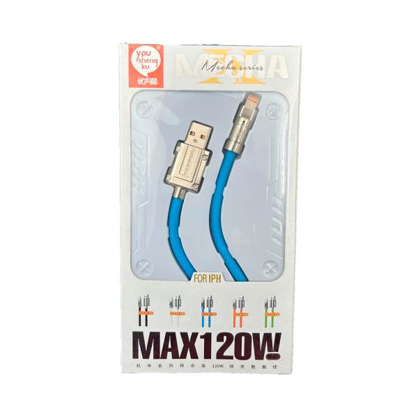 Cable USB Lightning K-36 Youshengku - Azul