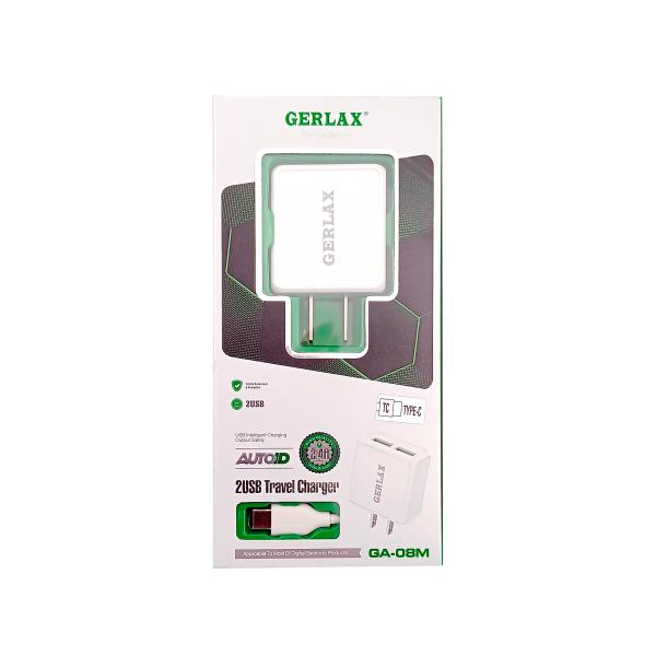 Cargador Casa GA-08M Gerlax - Blanco Tipo C