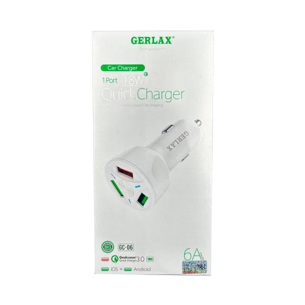 Cargador Cubo Carro GC-06 Gerlax - Blanco Tipo C Imagen principal del producto