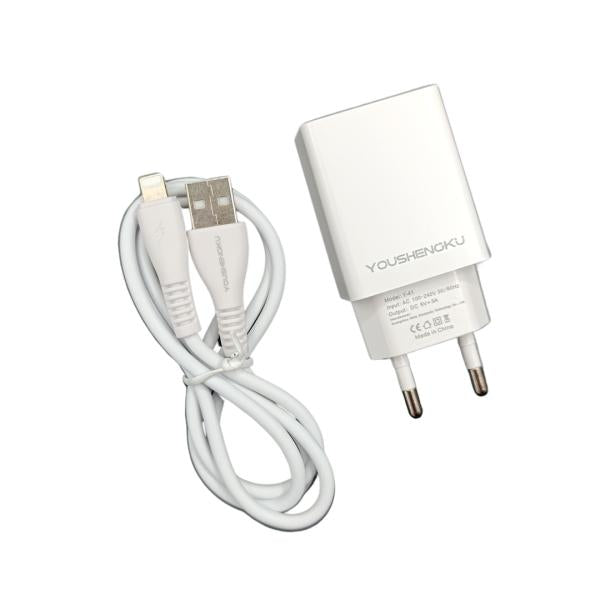 Cargador Casa Y-42 Youshengku - Lightning Blanco