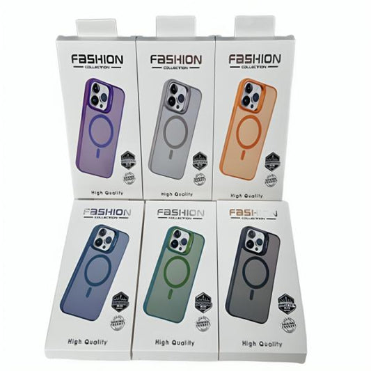 ESTUCHE  AHUMADO CON MAGSAFE Y ANILLOS PARA CAMARA IPHONE 11